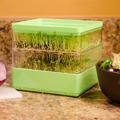 2-Tiered Indoor Seed Sprouter Counter-Top Growing Kit