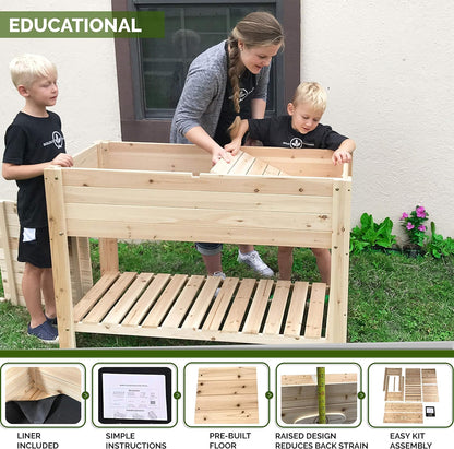Cedar Raised Planter Box with Legs – Elevated Wood Raised Garden Bed Kit – Grow Herbs and Vegetables Outdoors – Naturally Rot-Resistant - Unmatched Strength Lasts Years (4X2)