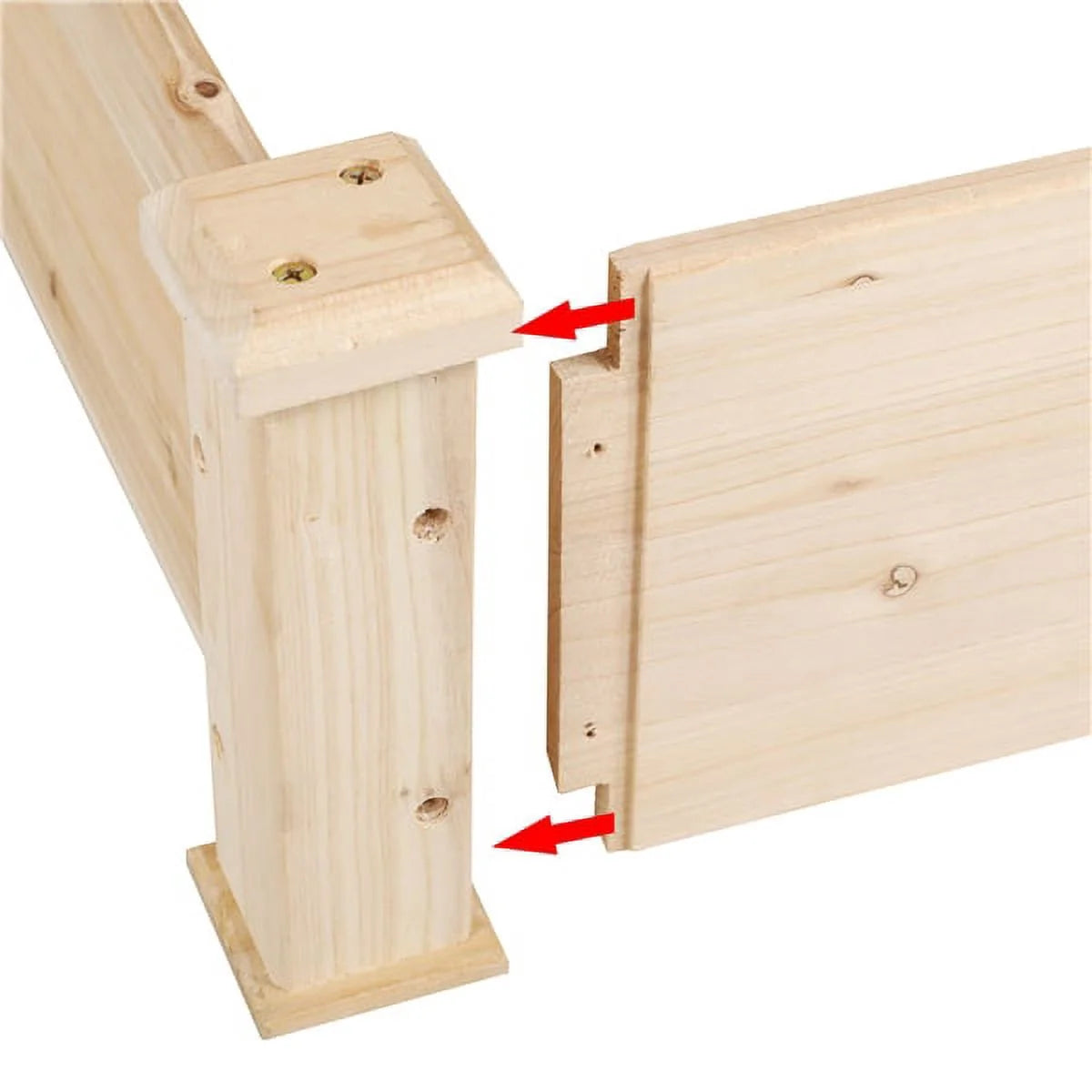 3 Tier Wood Raised Garden Bed Wood Elevated Flowers Vegetables Planter