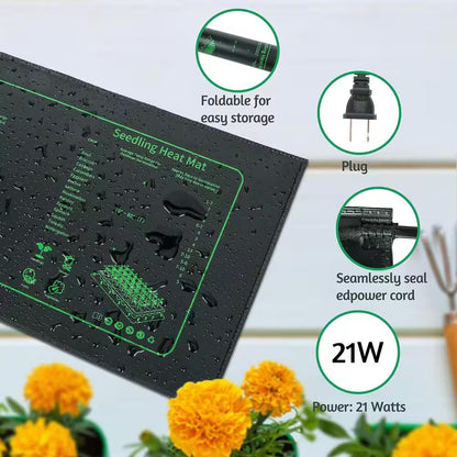 10 In. X 20.75 In. Seedling Heat Mat for Seed Starting, Waterproof Heating Pad for Indoor Plants Germination (2-Pack)