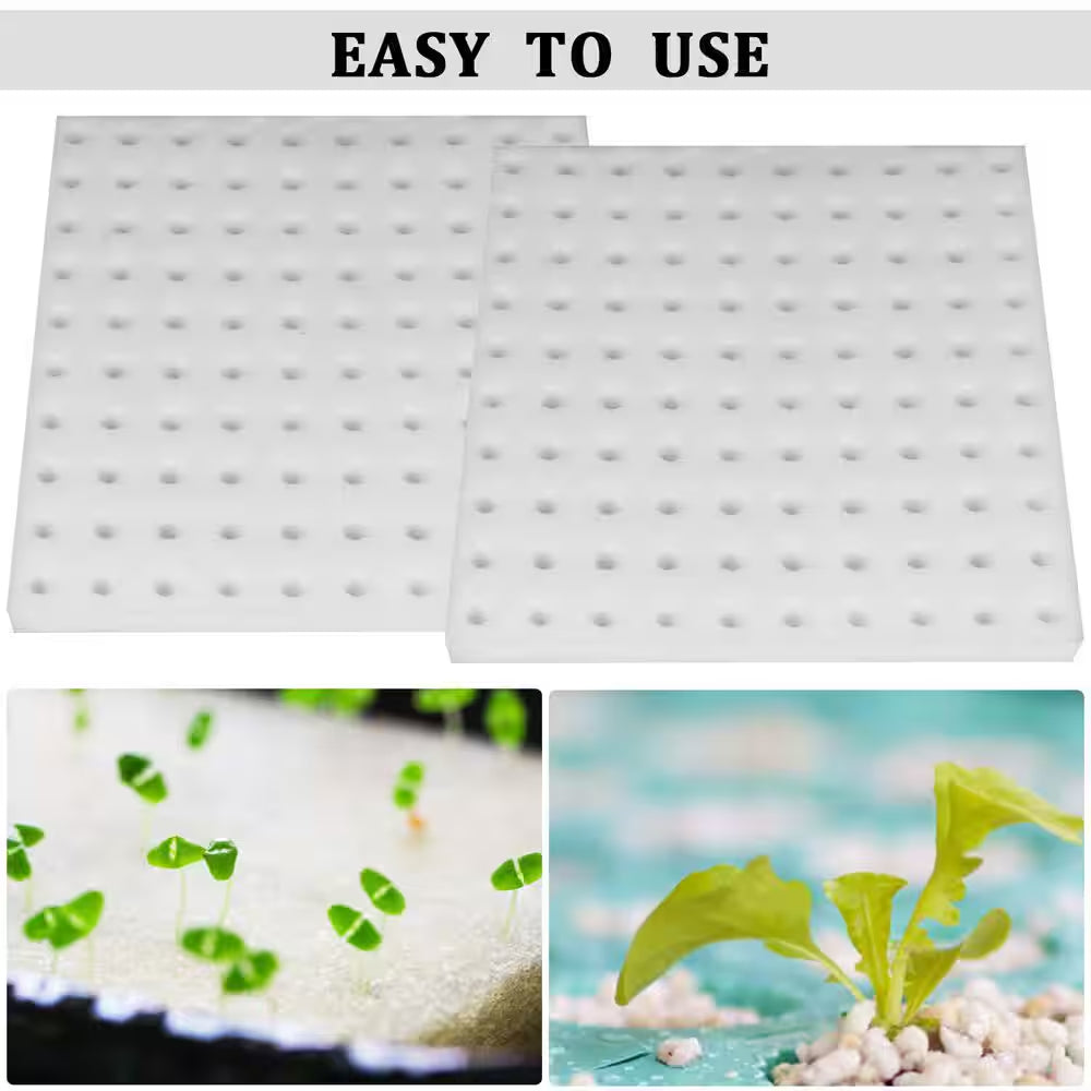 200-Piece Hydroponic Sponges Soilless Cultivation Sponge for Greenhouse, Indoor/Outdoor Planting with Net Cup Pots