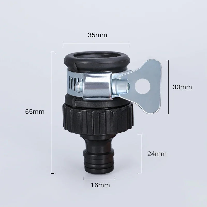 2Pc Faucet Adapter Universal Plastic Hose Fitting Quick Connect Fitting Faucet for Car Wash Garden Irrigation Faucet Accessories