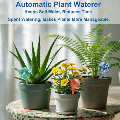 6-Piece Self Watering Globes, Automatic Glass Plant Watering Bulbs for for Daily Plant Care, Small