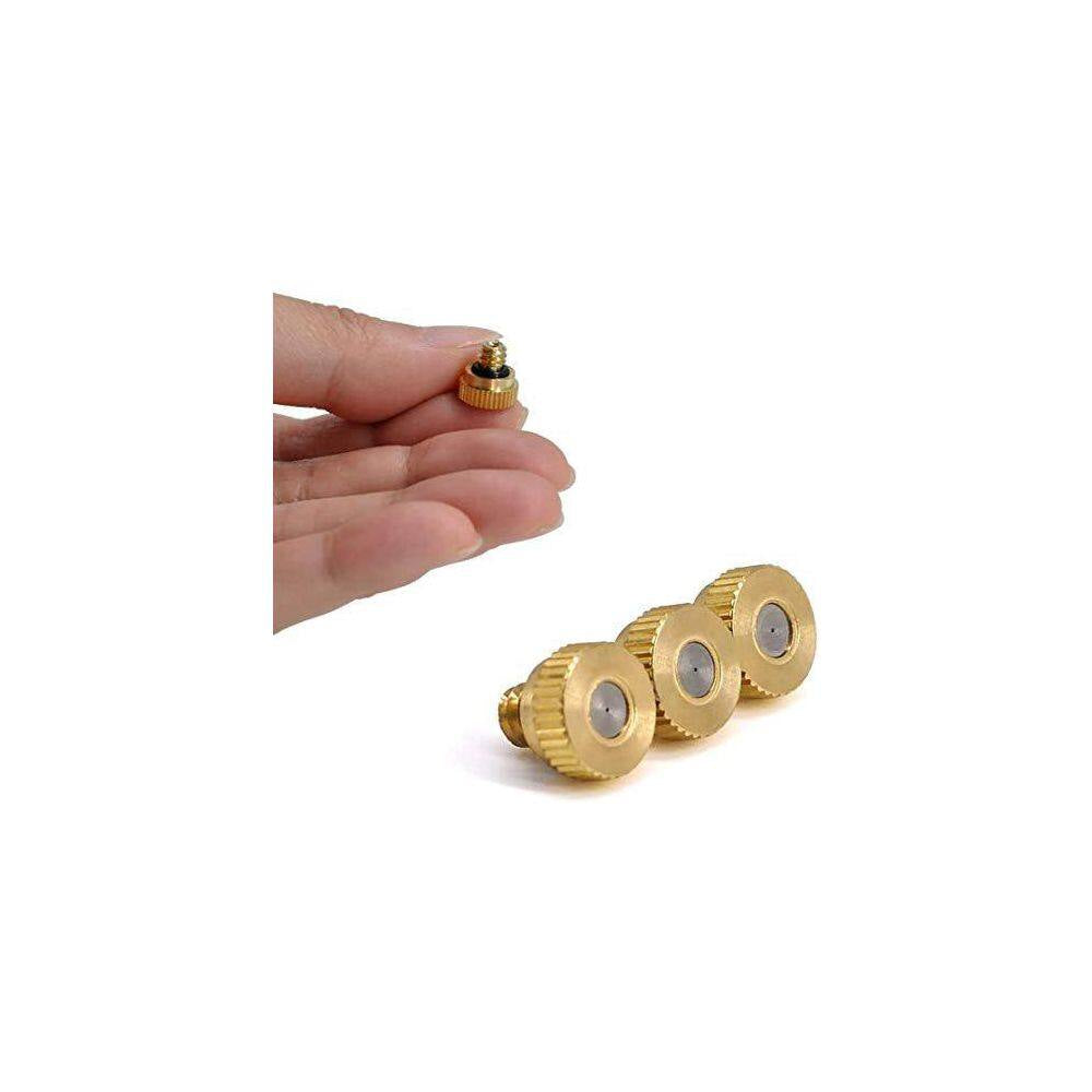 Brass Misting Nozzles Outdoor Cooling 0.012In Orifice 0.3Mm 10/24 UNC Leak-Proof O-Ring 50 Pack Efficient