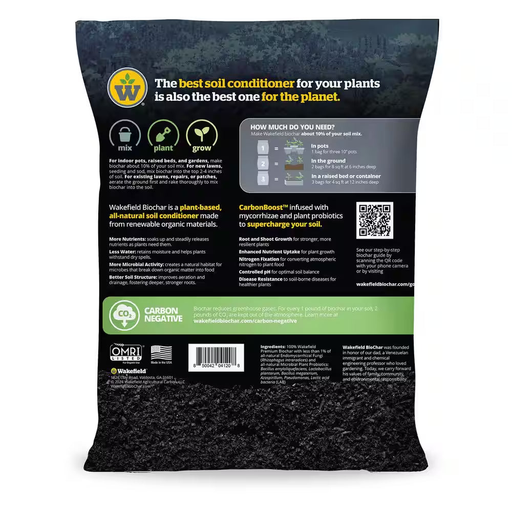 Biochar Blend with Carbonboost for Tomatoes and Vegetables, Soil Amendment-1 Cu. Ft. Bag