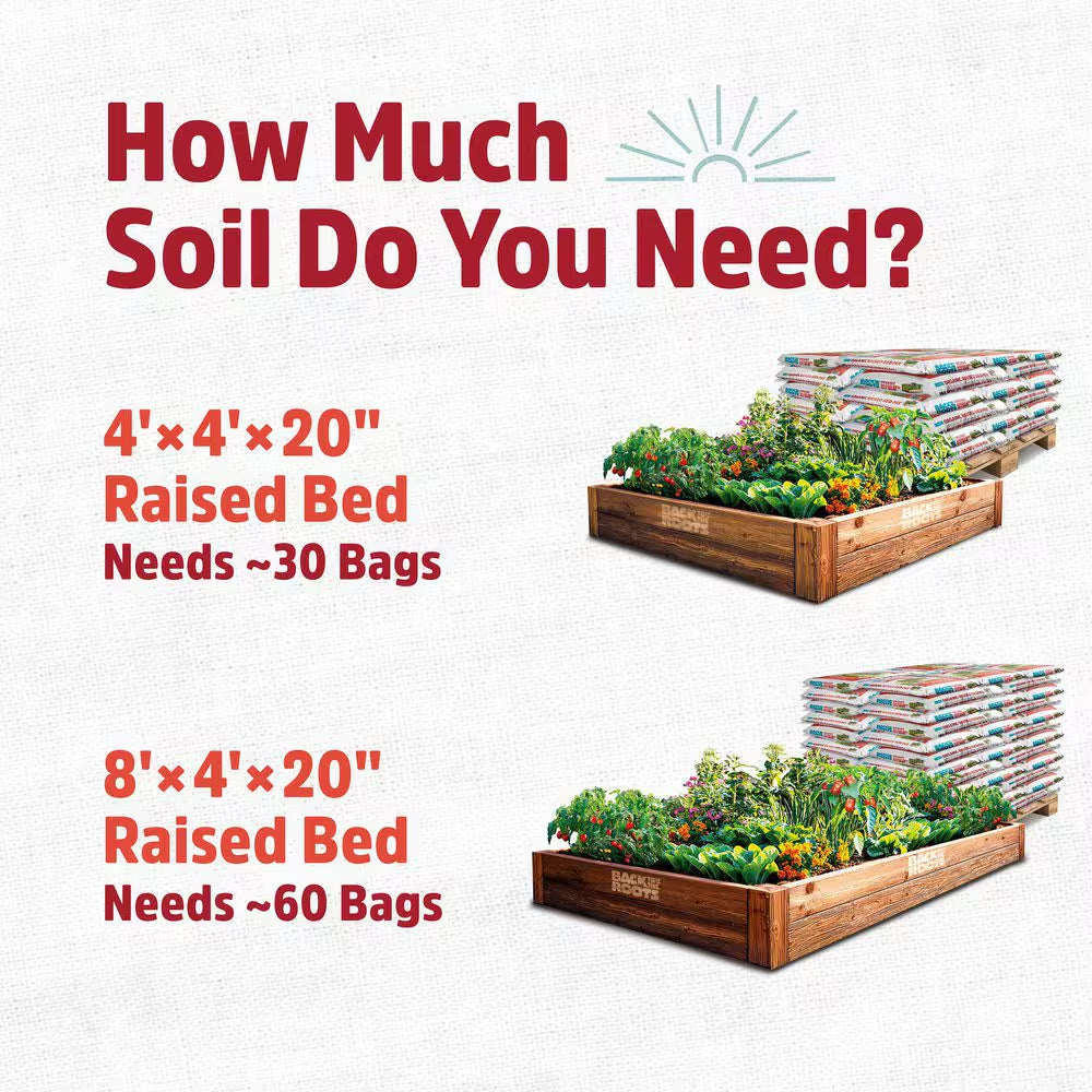 Organic Bulk Raised Bed Soil (30 1 Cu. Ft. Bags) Peat-Free, Blended with Organic Fertilizer