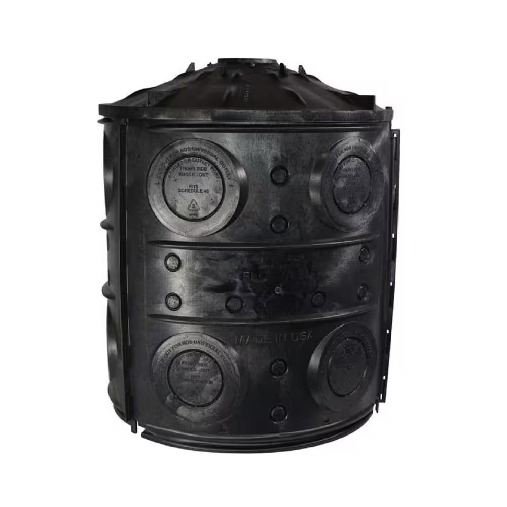 50 Gal. Black Stormwater Dry Well System Kit with 3-Side Panels for Rainwater Collection (1-Pack)