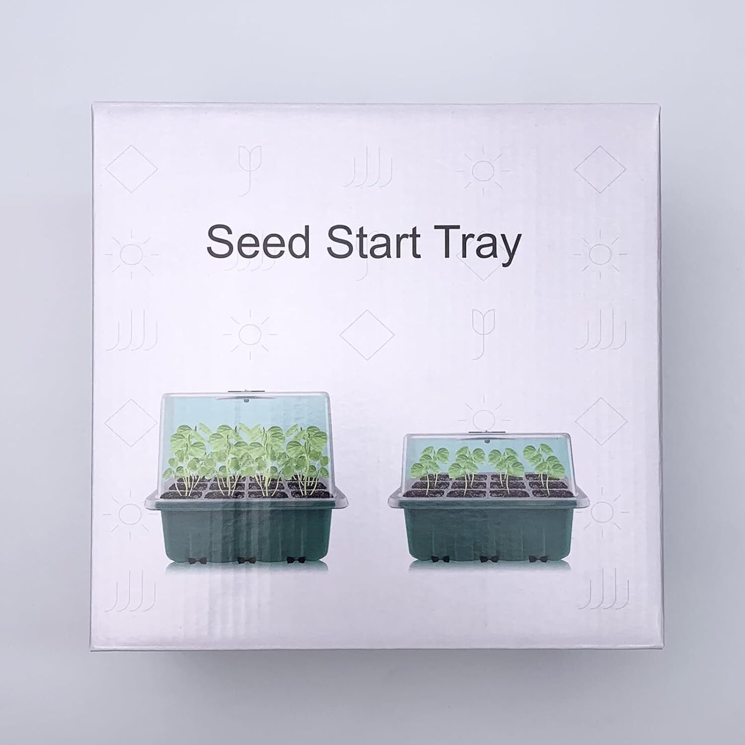 Seed Starter Tray with Plant Light, 4 Pack Grow Lights for Seed Starting Kit Wit