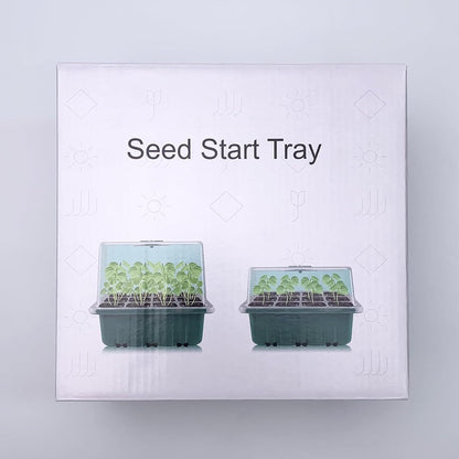 Seed Starter Tray with Plant Light, 4 Pack Grow Lights for Seed Starting Kit Wit