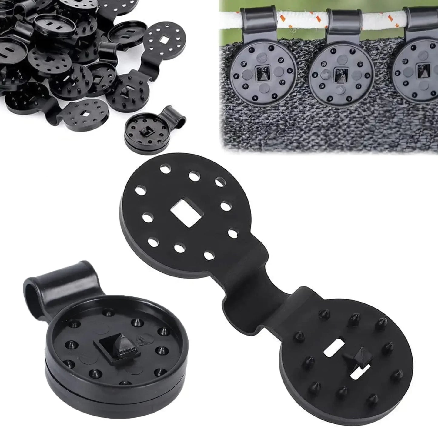 Sunshade Net Special Fixing Clip Sun Net round Pull Ring Sunscreen Net Fixing Buckle Pergolas for Outdoor Garden Awnings Terrace