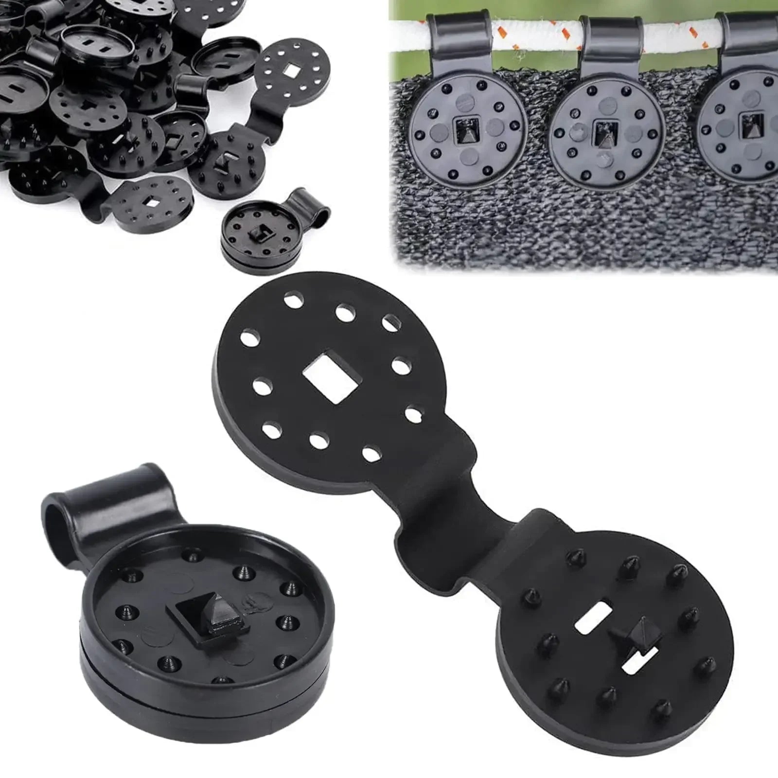 Sunshade Net Special Fixing Clip Sun Net round Pull Ring Sunscreen Net Fixing Buckle Pergolas for Outdoor Garden Awnings Terrace