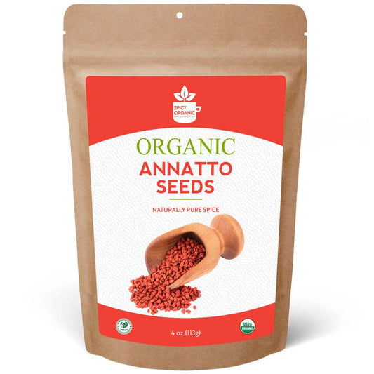 Organic Annatto Seeds- Certified USDA Organic- Achiote Seeds Spice Seasoning