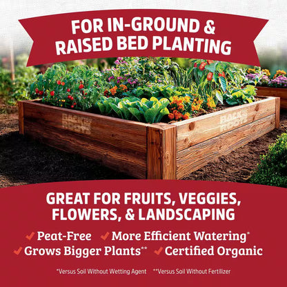 Organic Bulk Raised Bed Soil (30 1 Cu. Ft. Bags) Peat-Free, Blended with Organic Fertilizer