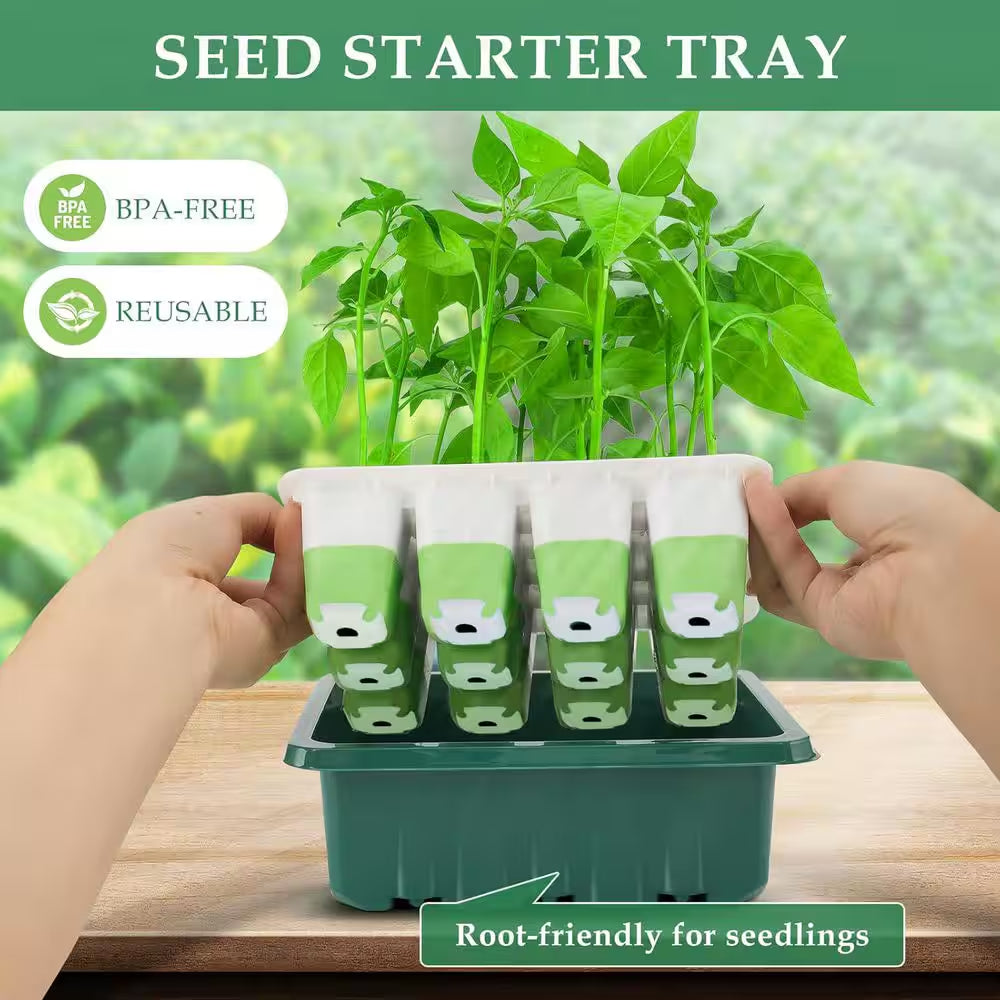 72 Cells Indoor Seed Starter Kit W/ Humidity Dome, Reusable Germination Tray, Bpa-Free, Dishwasher Safe