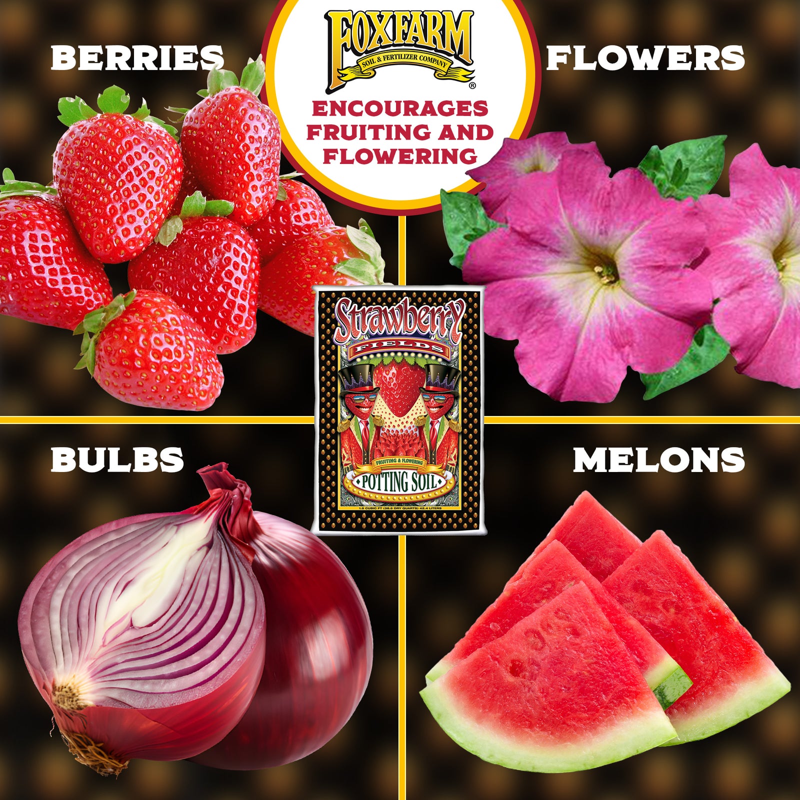 Foxfarm Strawberry Fields Fruiting & Flowering Potting Soil, 1.5Cu Ft (2 Pack)