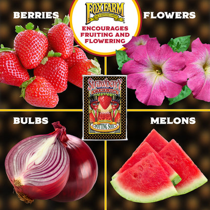 Foxfarm Strawberry Fields Fruiting & Flowering Potting Soil, 1.5Cu Ft (2 Pack)
