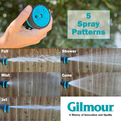 36” Heavy Duty Watering Wand with Swivel Connect, Thumb Control, 5 Pre-Set Spray Patterns, Ergonomic Non-Slip Grip