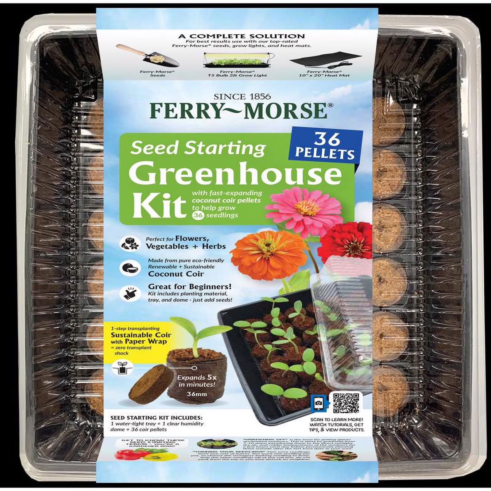 PO36 Peat Pellet Greenhouse with 36 Inserts