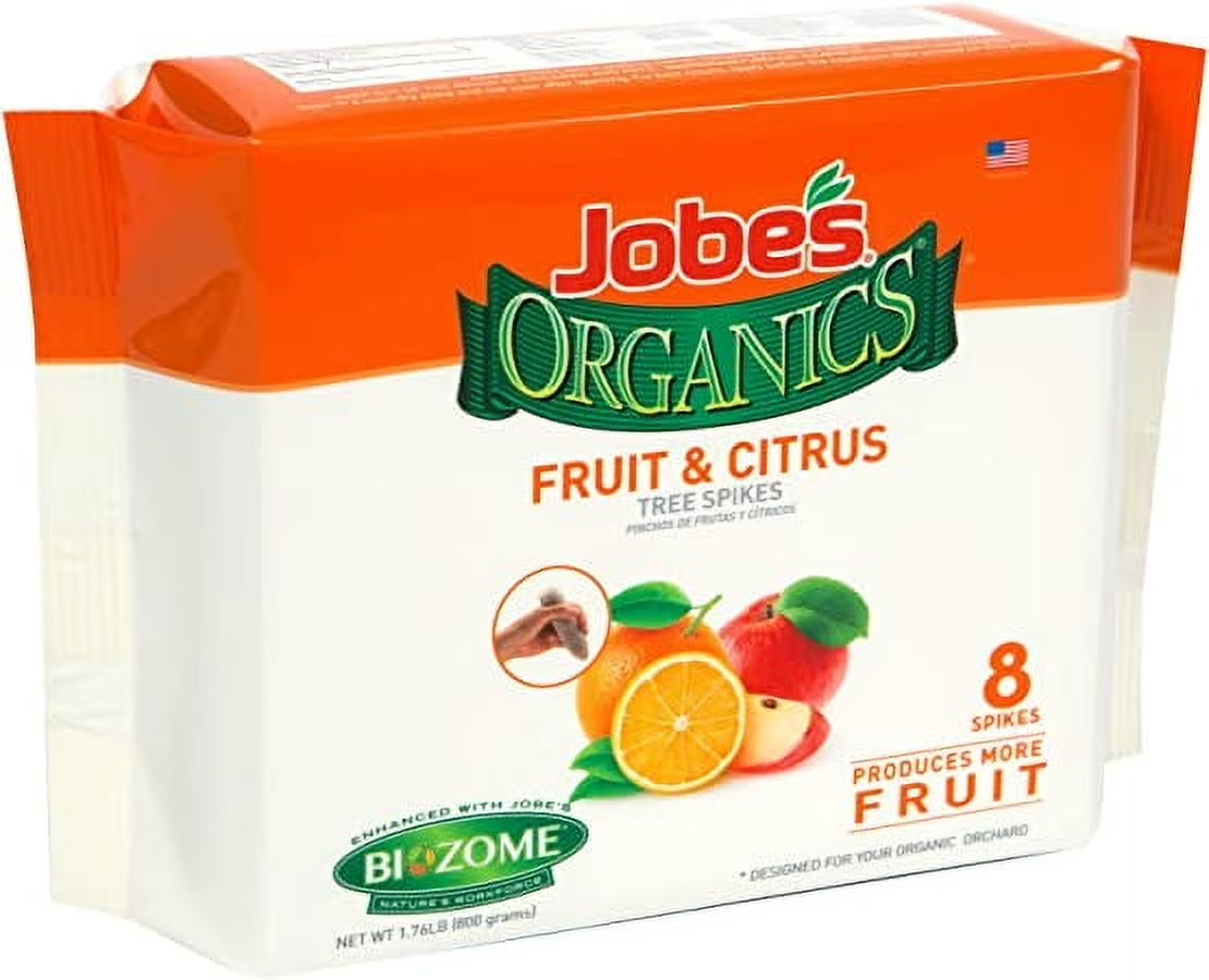 Slow Release Fruit and Citrus Plant Fertilizer Spikes, 8 Count