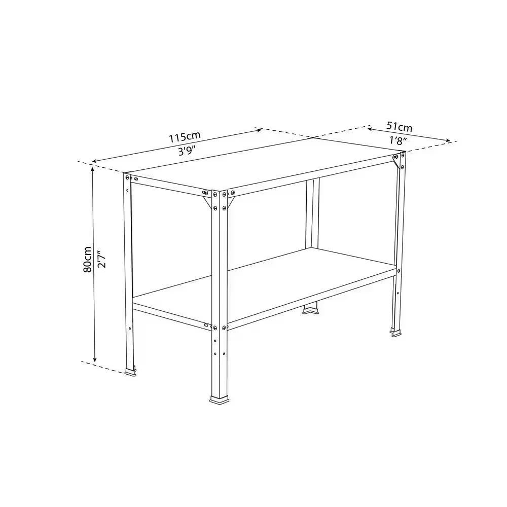 43 In. W X 20 In. D Greenhouse Metal Work Bench
