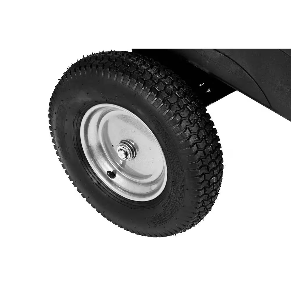 650Lbs. 10Cu.Ft. Tow-Behind Lawn Mower Trailer Dump Cart W/ Compression-Molded Poly Bed for Lawn Tractors and ZTR Mowers