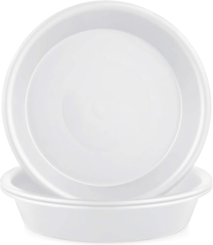Plant Saucer 8 Inch of 3 Pack Drip Tray White for Indoors and Outdoor Durable Thicker Plastic Plant Tray (8 Inch)