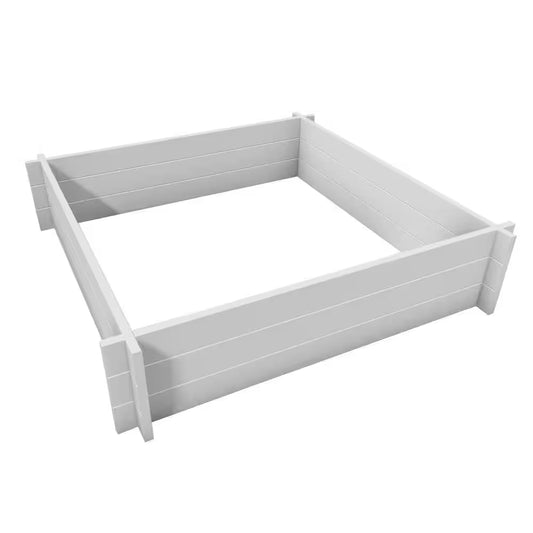 Classic 48"L X 48"W X 11"H Vinyl Hudson Raised Garden Bed, White, VA68237