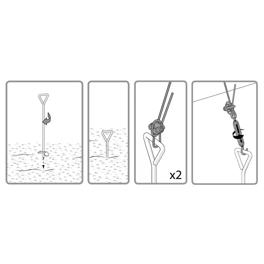 Anchoring Kit for Palram - Canopia Greenhouses and Sheds