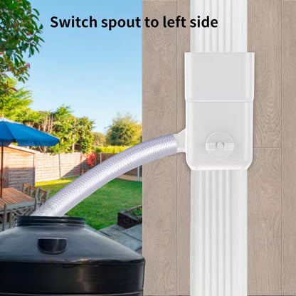 Downspout Rainwater Diverter with Adjustable Valve and 4 Ft. Hose for 3 In. X 4 In. and 2 In. X 3 In. Downspout