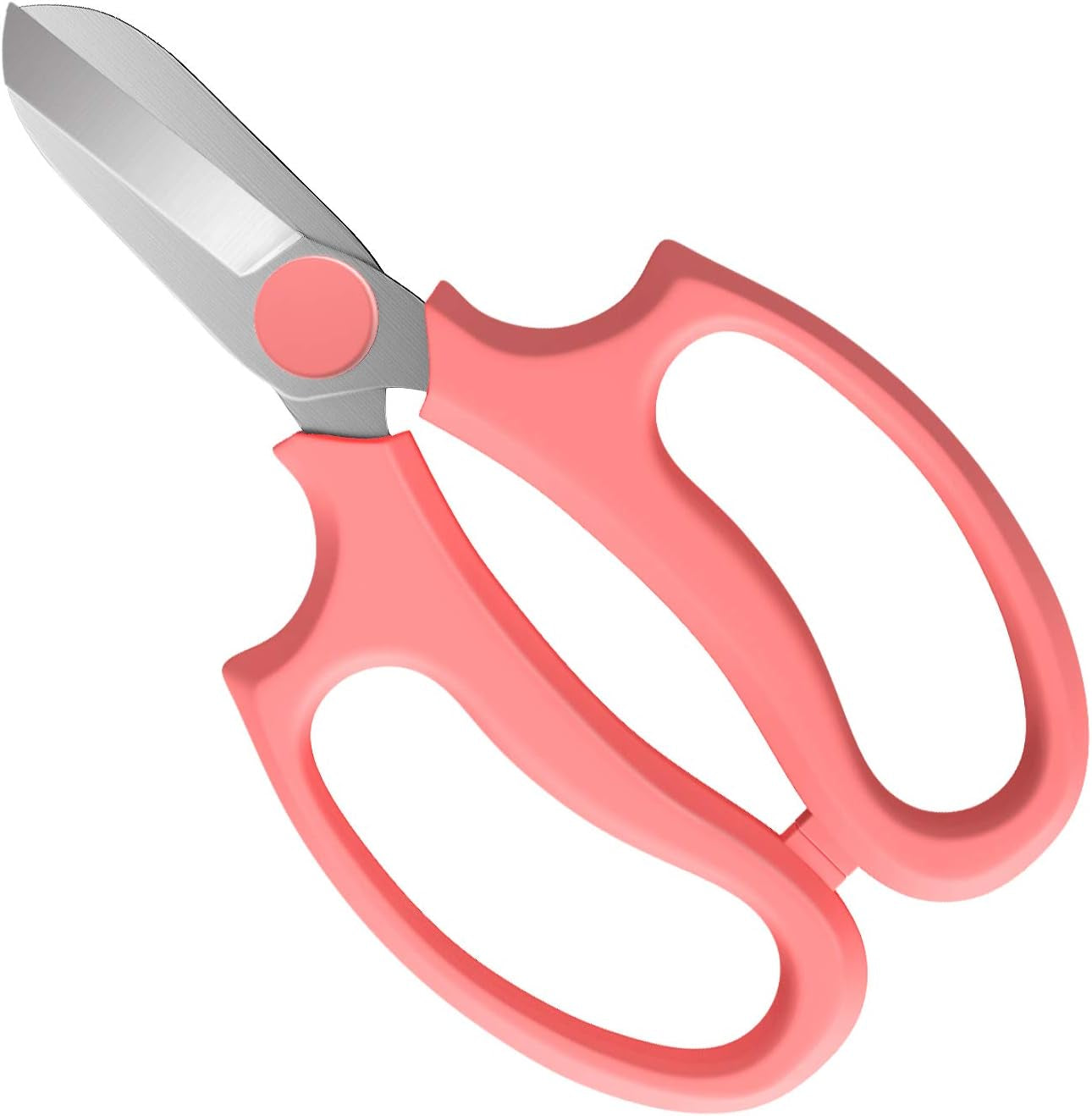 Flower Scissors, Strong Floral Shears, Premium Steel Garden Pruning Shears Garden Scissors Floral Fruits Leaf Scissors Hand Pruner Snip Trimming Tool for Gardening Flower Arrangement, Pink
