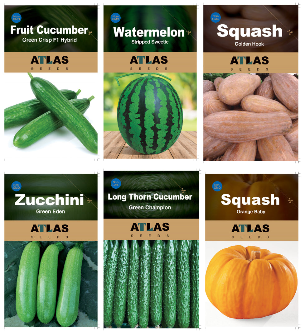 Atlas Vegetable Seeds Survival Garden Kit - over 30,000 Seeds, 29 Varieties