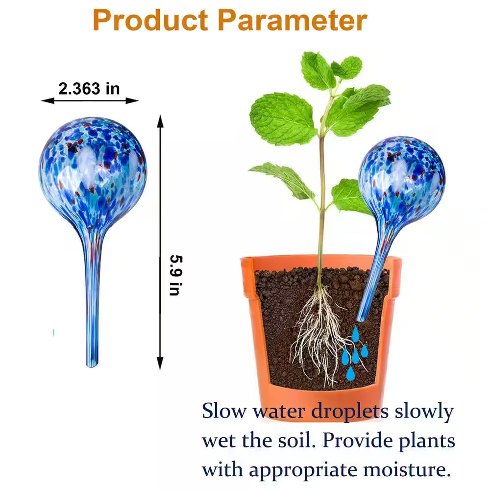 6-Piece Self Watering Globes, Automatic Glass Plant Watering Bulbs for for Daily Plant Care, Small