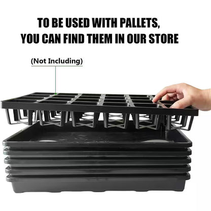 5-Pack Nursery Potting Tray for Seeds Starting Pot Collecting Drainage Water Black