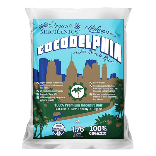 Organic Mechanics Premium Coconut Coir Cocodelphia Potting Soil, 1.76 Cu Ft
