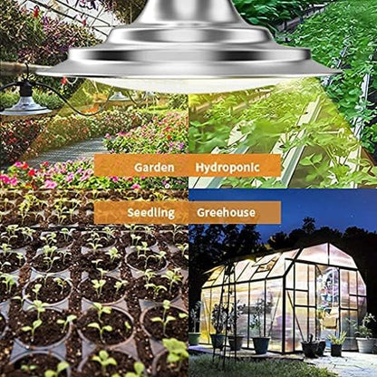 Outdoor LED Grow Lights for Greenhouse 6-Light Waterproof String Grow Light, Full Spectrum LED Plant Grow Light Lamp, Waterproof Greenhouse Grow Lights for Seedling, Veg, Flower