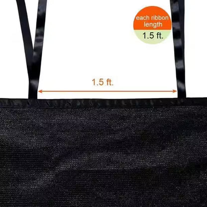 12 Ft. X 16 Ft. 90% Shade Cloth Black Sunblock Fabric with Rope UV Resistant for Patio/Pergola/Canopy