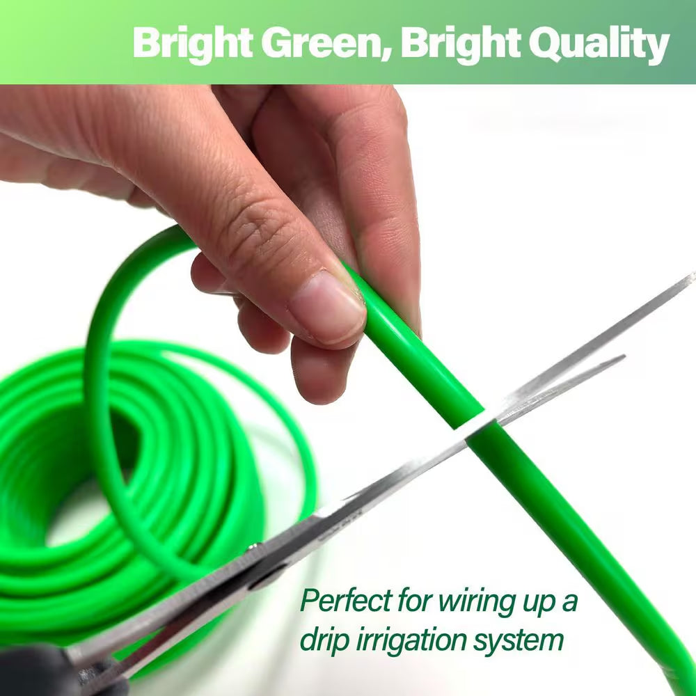 1/4In Drip Irrigation Tubing, 100Ft Flexible Garden Hose for DIY Irrigation Systems, Hydroponics, Greenhouse & Watering