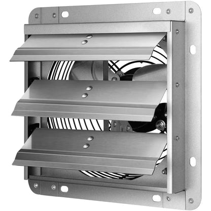 10 In. Silver 820 CFM Aluminum High-Speed Shutter Exhaust Fan