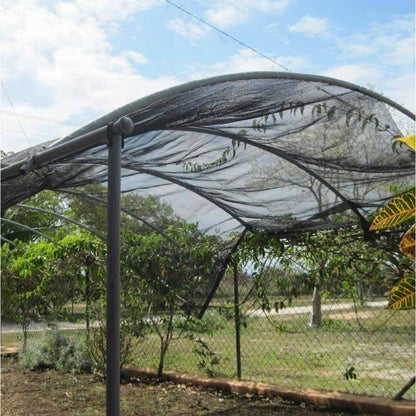 6 Ft. X 12 Ft. 50% Shade Cloth Sunblock Fabric Cut Edge with Free Cilps UV Resistant for Garden Plants Cover, Black