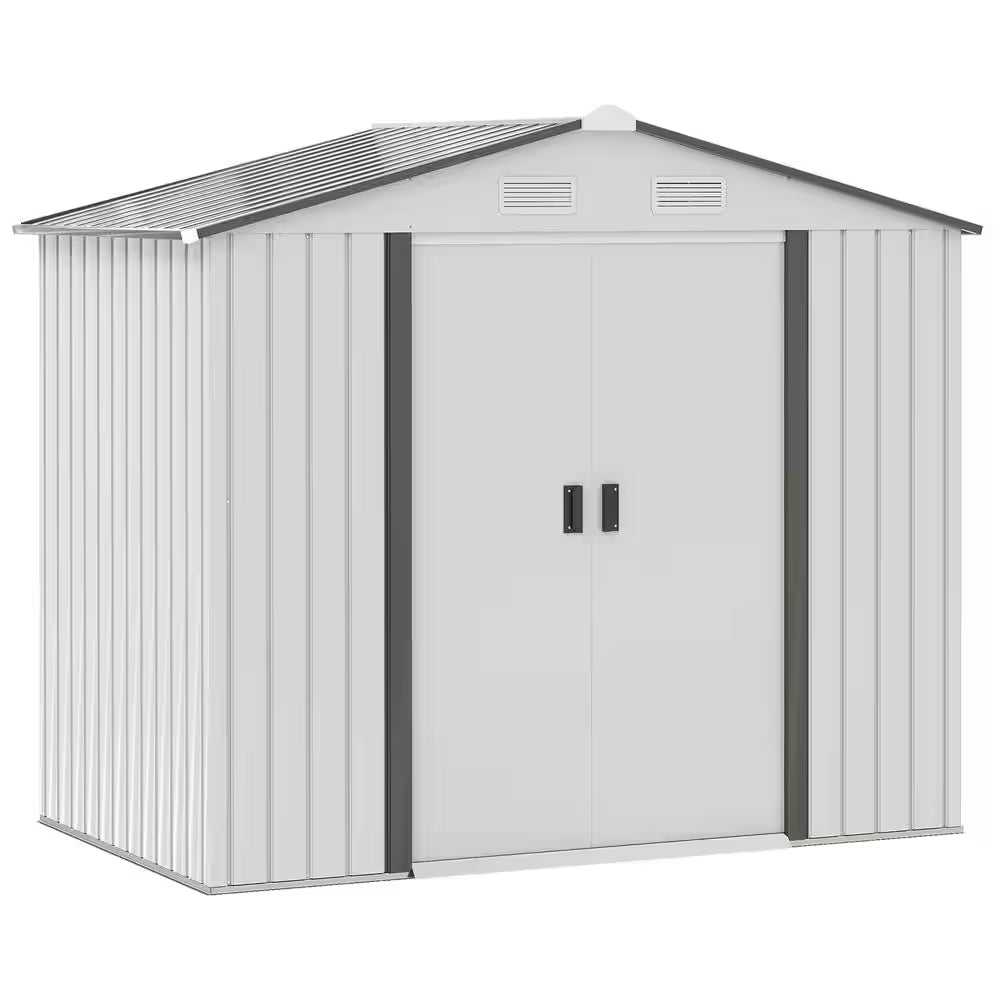Majestic 7 Ft. W X 4 Ft. D Metal Shed with Double Sliding Doors (30 Sq. Ft.)