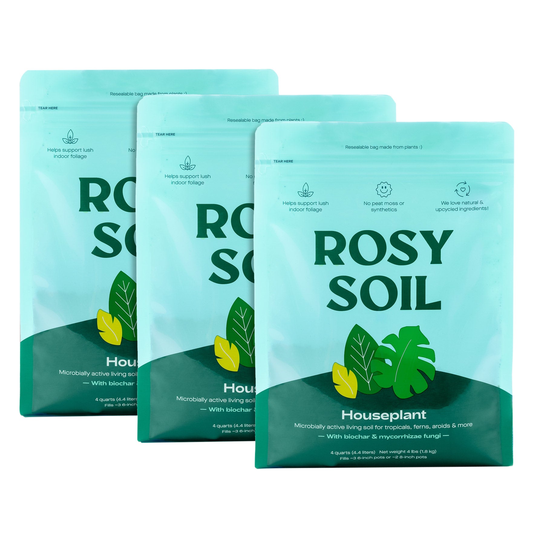 Houseplant Soil – 4 Quart 3-Pack