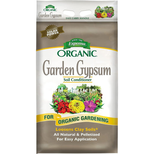 Espoma Organic Garden Gypsum Soil Conditioner, Loosens Clay Soils, 36 Lb Bag