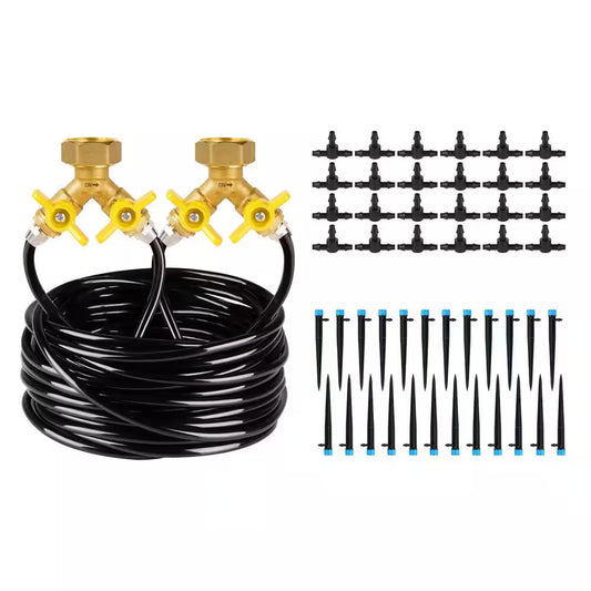100 Ft. Drip Irrigation Kit Plant Watering System, DIY Automatic Irrigation Equipment Set for Garden,Greenhouse and Lawn