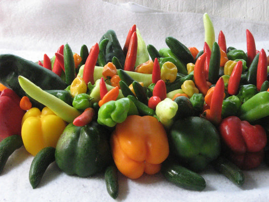 Holy Moley Pepper Mix Seeds - 60 Count - Sweet to Hot Varieties - Capsicum Annuum