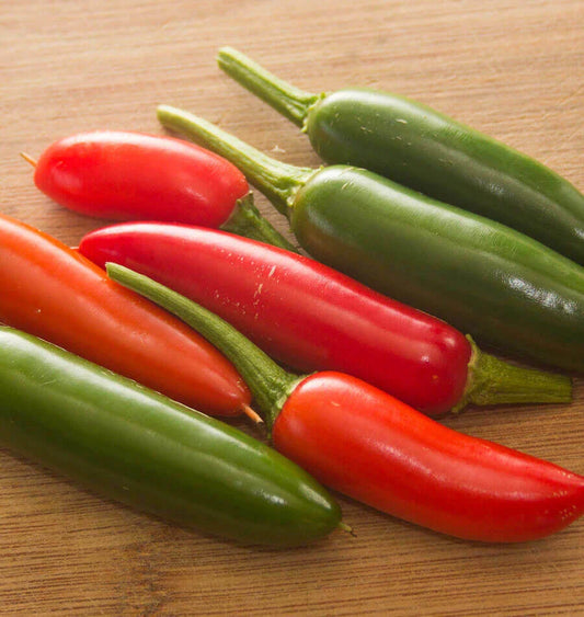 Serrano Pepper Seeds 50+ Heirloom Hot Chili Variety for Vegetable Garden - Capsicum annuum