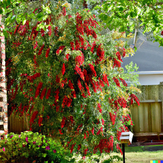 Weeping Bottle Brush Seeds - 100+ Fast Growing Red Flower Seeds (C. viminalis) for Garden Planting