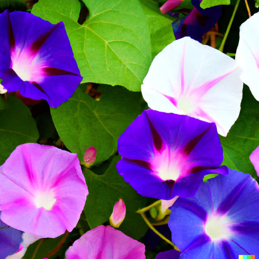 Morning Glory Vine Seeds - 100+ Mixed Colors, Heirloom, Non-GMO, Ipomoea Flower Mix